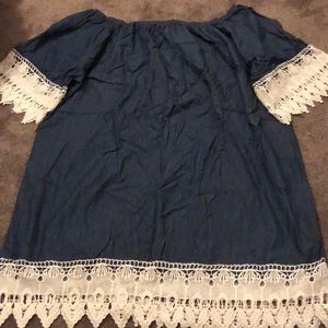 Off the shoulder denim (look a like) dress!